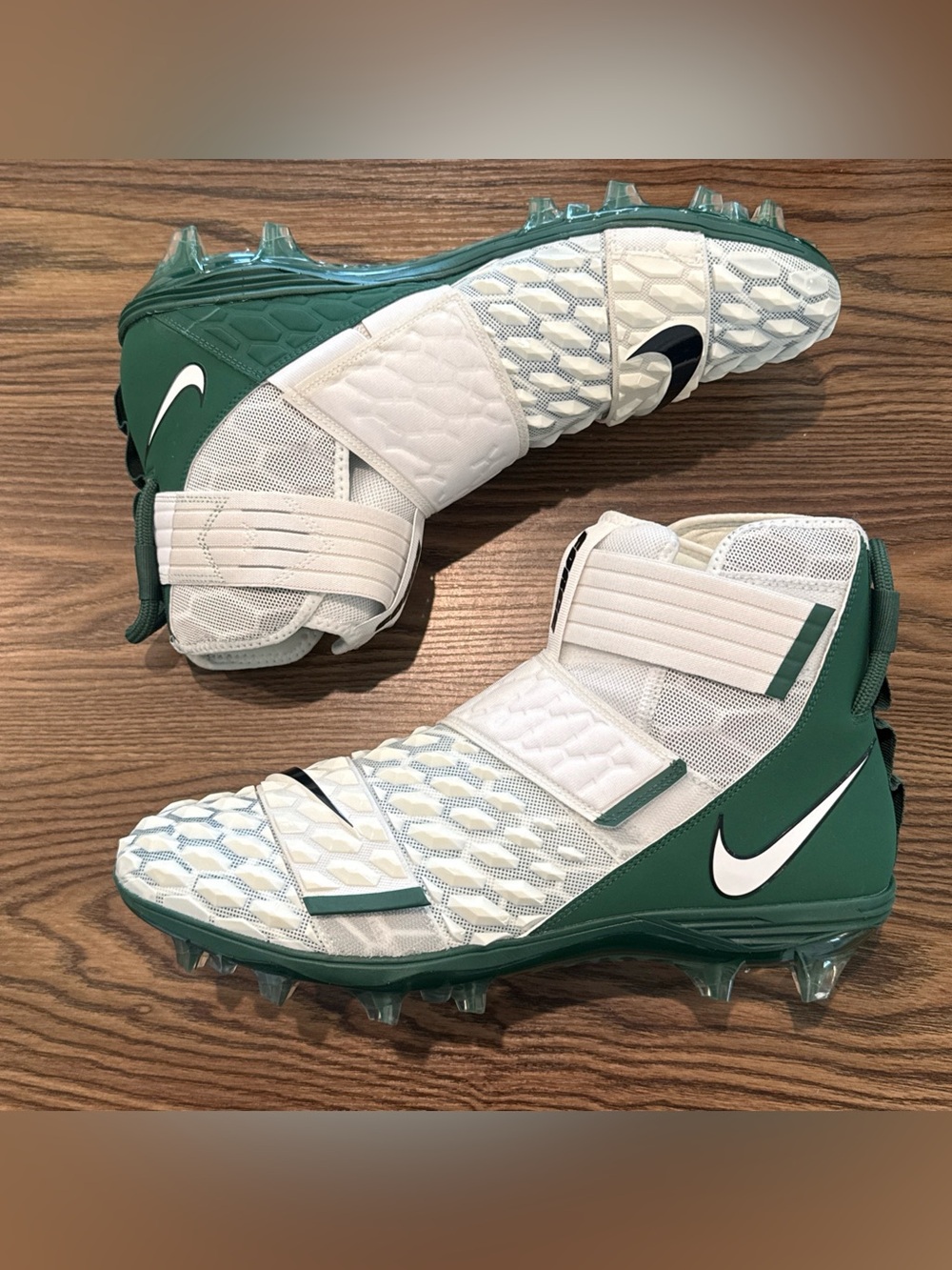Size 15 Nike Force Savage Elite 2 Football Cleats Green White BV3962-104 NEW